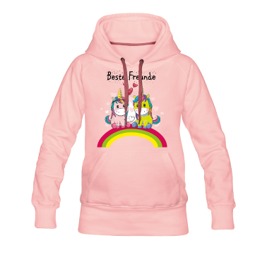 Beste Freunde Geschenke Hoodie - Dabbing Einhorn beste Freunde