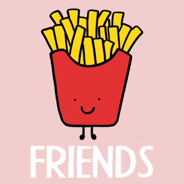 Motiv Best Friends, Beste Freunde, Partnershirt, Pommes