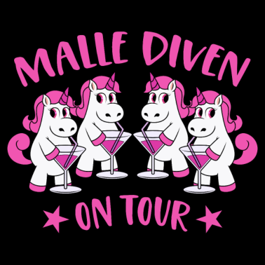 Motiv Malle Diven On Tour Mallorca Sprüche Einhorn Party
