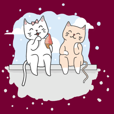 Motiv Katzen Freunde / Beste Freunde