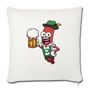 Beste Freunde Geschenke Kissenbezug - Oktoberfestwurst mit Bier