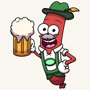 Motiv Oktoberfestwurst mit Bier