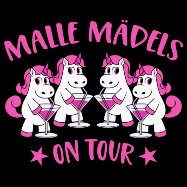 Motiv Malle Mädels On Tour Mallorca Sprüche Einhorn