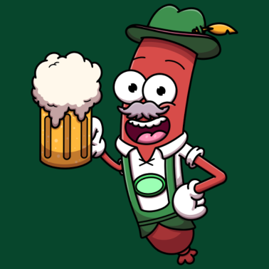 Motiv Oktoberfestwurst mit Bier