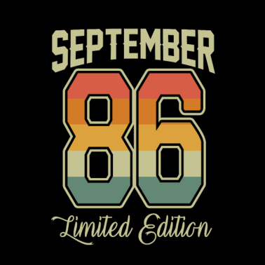 Motiv Vintage 35. Geburtstags September 1986 Sportler