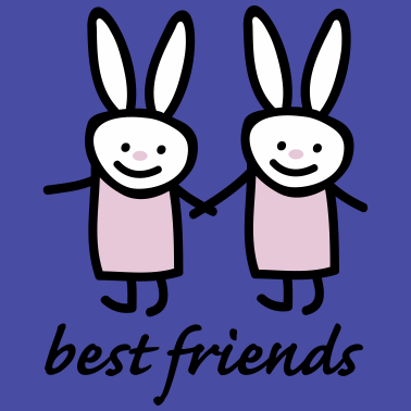 Motiv Beste Freunde Hasen