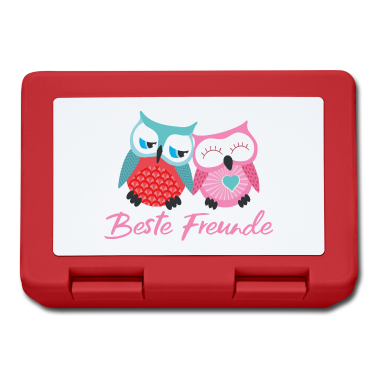 Beste Freunde Geschenke Brotdose - Beste Freunde Eulen rosa