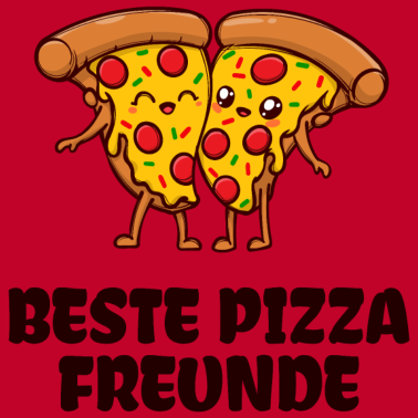 Motiv Beste Freunde Pizza Spruch
