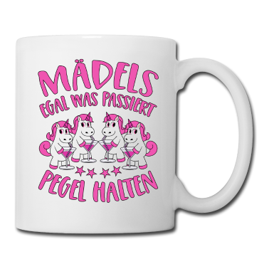 Beste Freunde Geschenke Tasse - Mädels Pegel Halten Mallorca Sprüche Einhorn Party