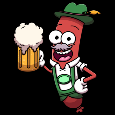 Motiv Oktoberfestwurst mit Bier