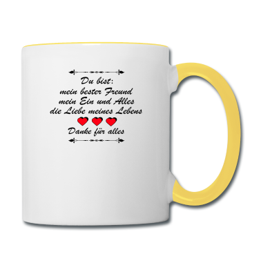 Beste Freunde Geschenke Tasse - Du bist mein bester Freund mein Ein und Alles