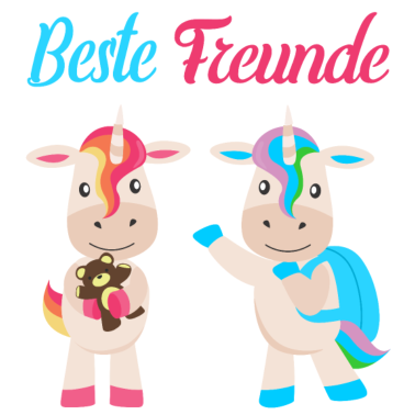 Motiv Beste Freunde Einhörner
