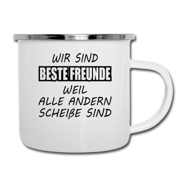 Beste Freunde Geschenke Emaille Tasse - Beste Freunde