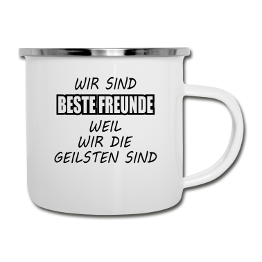 Beste Freunde Geschenke Emaille Tasse - Beste Freunde