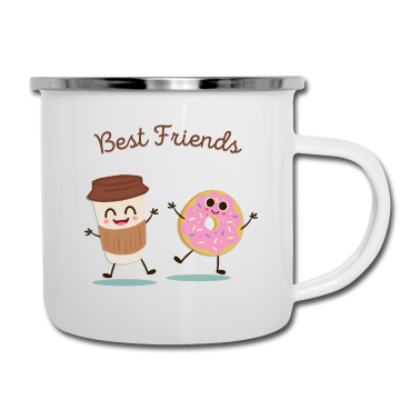 Beste Freunde Geschenke Emaille Tasse - Beste Freunde