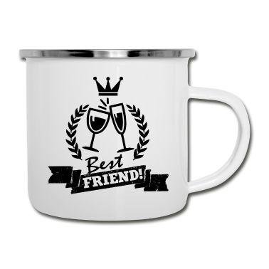 Beste Freunde Geschenke Emaille Tasse - Beste Freunde!