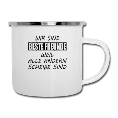 Beste Freunde Geschenke Emaille Tasse - Beste Freunde