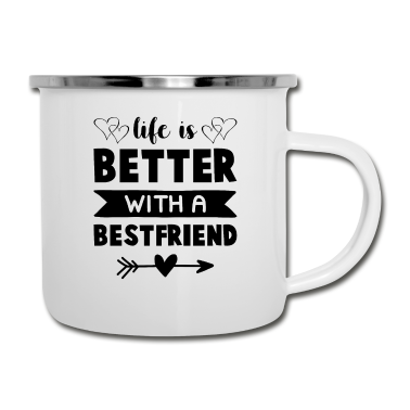 Beste Freunde Geschenke Emaille Tasse - bester freund