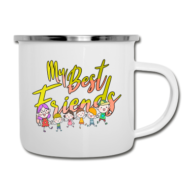 Beste Freunde Geschenke Emaille Tasse - Beste Freunde