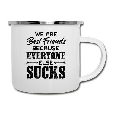 Beste Freunde Geschenke Emaille Tasse - wir sind beste freunde
