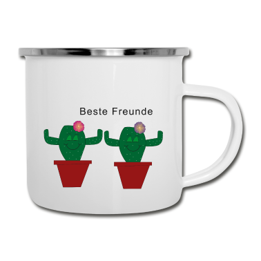 Beste Freunde Geschenke Emaille Tasse - Beste Freunde