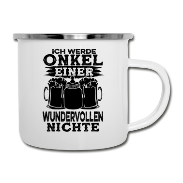 Beste Freunde Geschenke Emaille Tasse - Ich werde Onkel einer Nichte Patenonkel Loading
