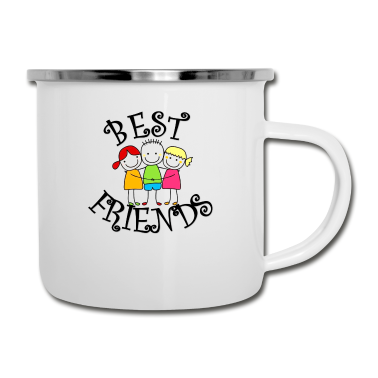 Beste Freunde Geschenke Emaille Tasse - BESTE FREUNDE