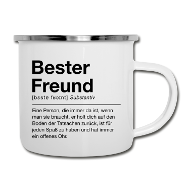Beste Freunde Geschenke Emaille Tasse - Bester Freund