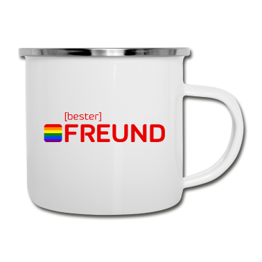 Beste Freunde Geschenke Emaille Tasse - [bester] FREUND