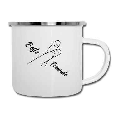 Beste Freunde Geschenke Emaille Tasse - beste freunde