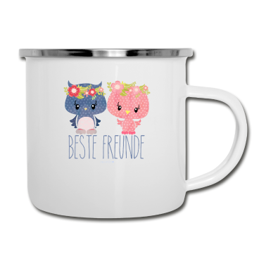Beste Freunde Geschenke Emaille Tasse - Beste Freunden