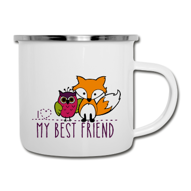 Beste Freunde Geschenke Emaille Tasse - Beste Freunde