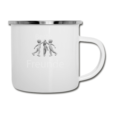 Beste Freunde Geschenke Emaille Tasse - beste freunde