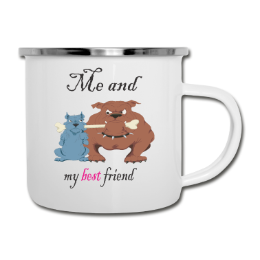 Beste Freunde Geschenke Emaille Tasse - Ich und mein bester Freund