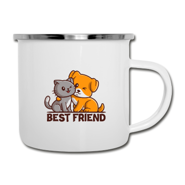 Beste Freunde Geschenke Emaille Tasse - Best Friend - bester Freund