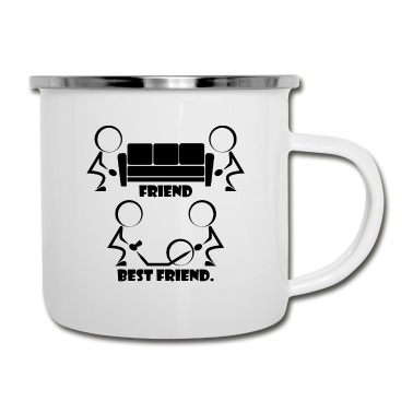 Beste Freunde Geschenke Emaille Tasse - Beste Freunde