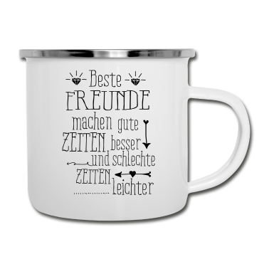 Beste Freunde Geschenke Emaille Tasse - Beste Freunde