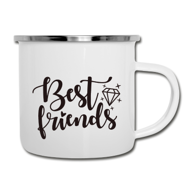 Beste Freunde Geschenke Emaille Tasse - Beste Freunde