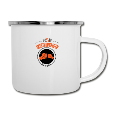 Beste Freunde Geschenke Emaille Tasse - Beste Freunde Shirt • Beste Freunde fürs Leben
