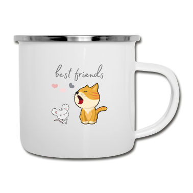 Beste Freunde Geschenke Emaille Tasse - beste Freunde