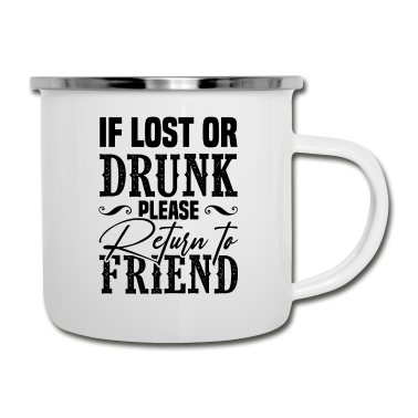 Beste Freunde Geschenke Emaille Tasse - betrunken bester freund