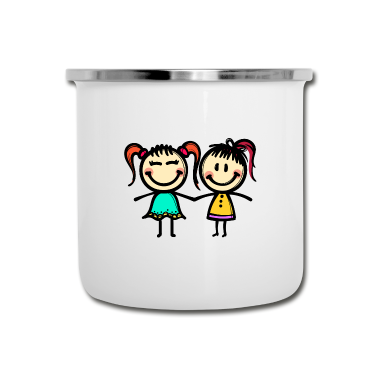 Beste Freunde Geschenke Emaille Tasse - Kumpel Beste Freunde