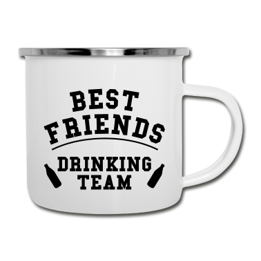 Beste Freunde Geschenke Emaille Tasse - Beste Freunde Alkohol