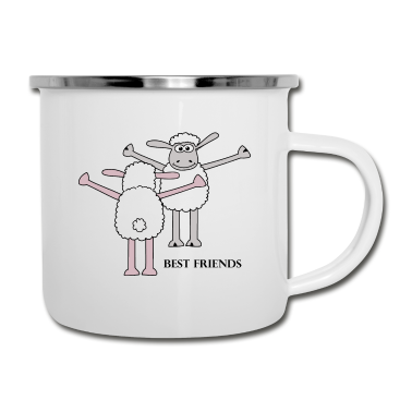 Beste Freunde Geschenke Emaille Tasse - Beste Freunde, Best Friends