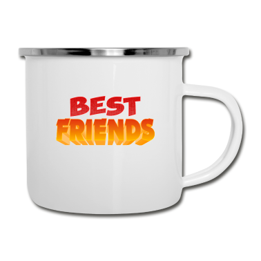 Beste Freunde Geschenke Emaille Tasse - best friends | beste freunde