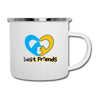 Beste Freunde Geschenke Emaille Tasse - Best friends beste Freunde