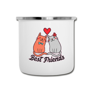 Beste Freunde Geschenke Emaille Tasse - Best Friends - Beste Freunde