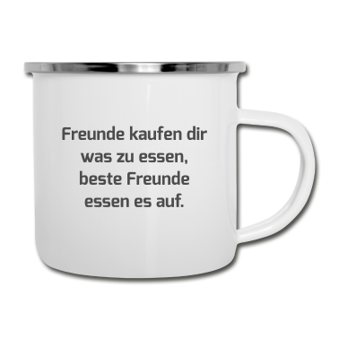Beste Freunde Geschenke Emaille Tasse - Beste Freunde Spruch
