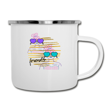 Beste Freunde Geschenke Emaille Tasse - Beste Freunde.