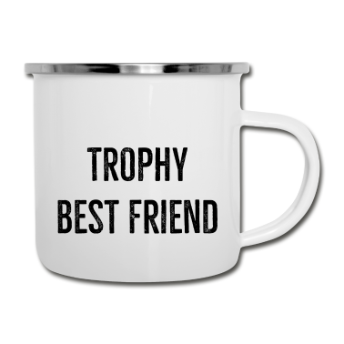 Beste Freunde Geschenke Emaille Tasse - Trophäe Bester Freund